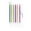 Thumbnail: Multi Colour Birthday Metallic Long Thin Cake Candle in Holder (Pack of 6)