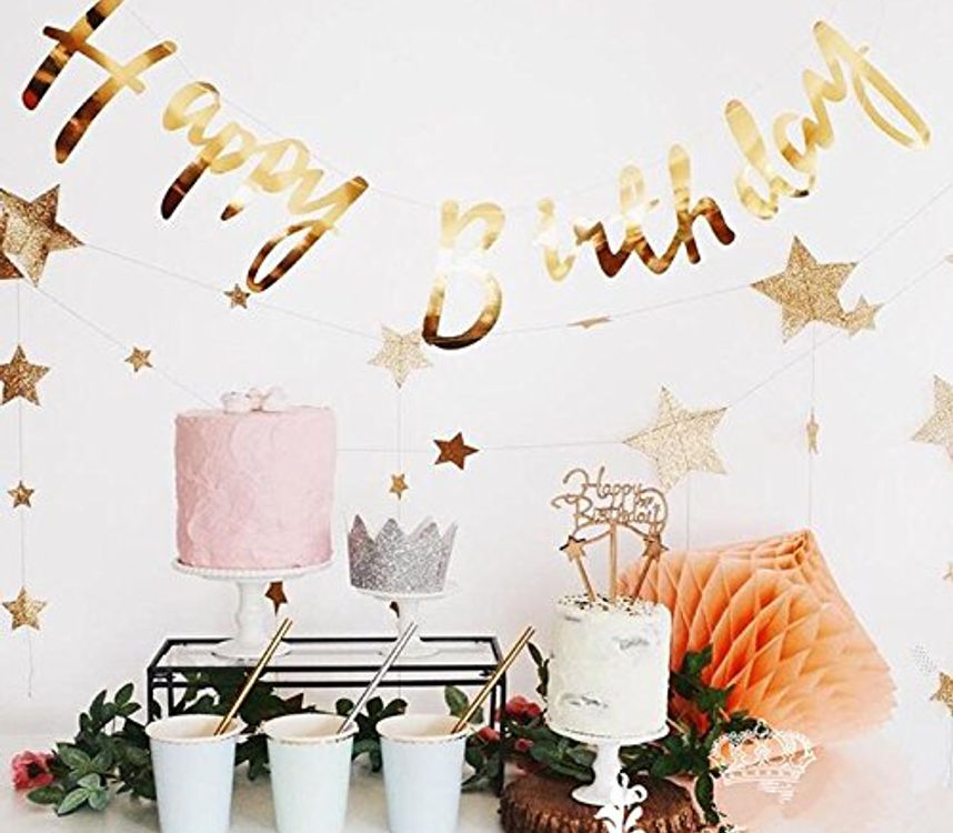 Thumbnail: Happy Birthday Banner/Birthday banner/50th (Golden / Gold)