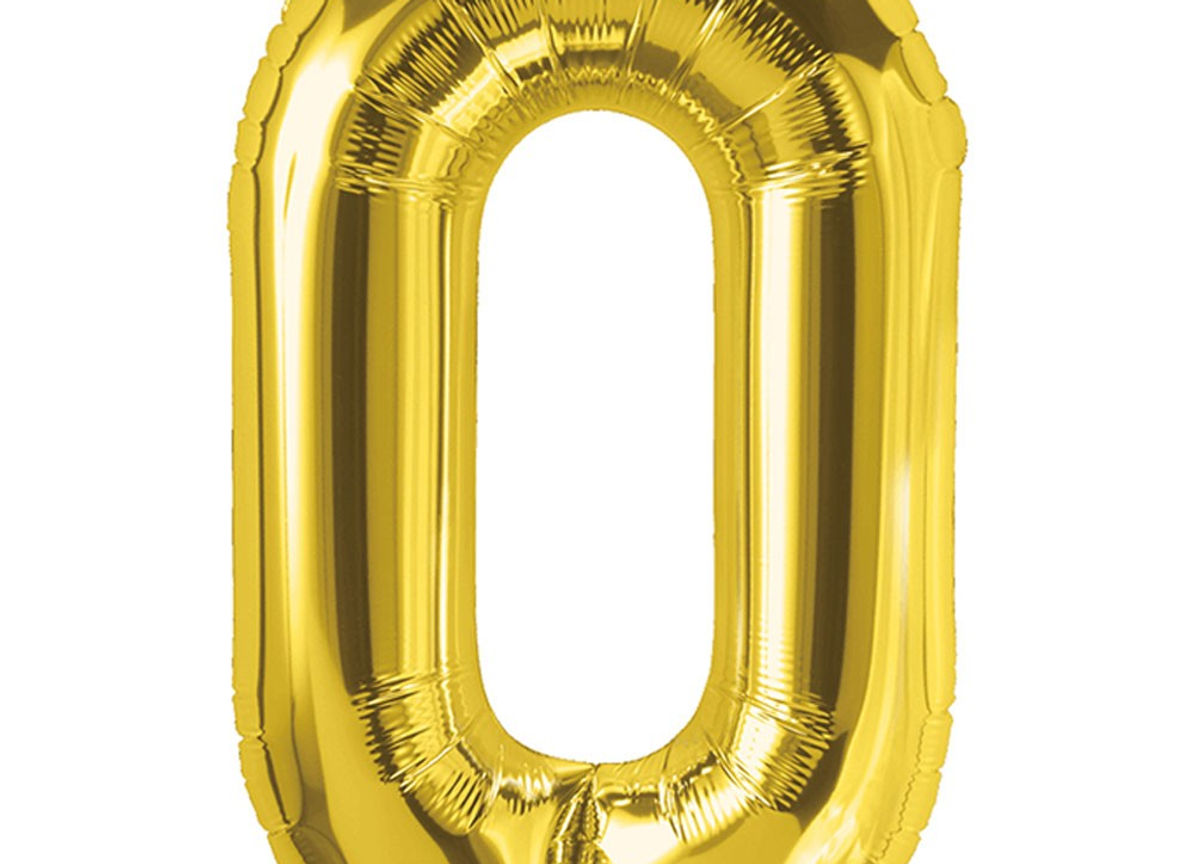 16" Letter O Gold Foil Balloon 16 inch