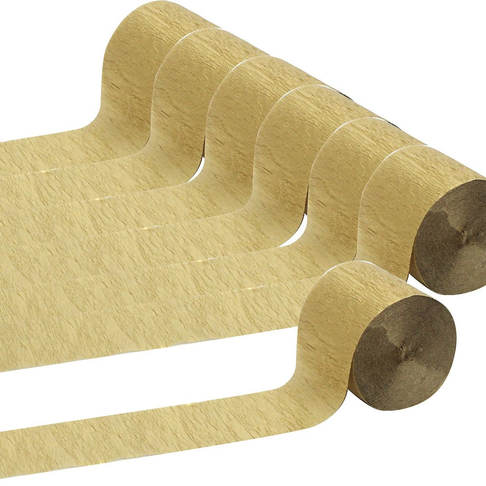 Thumbnail: Gold Streamers Rolls Gold Crepe Paper Streamers, 10 Rolls