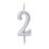 Thumbnail: Numerical No. 2 Candle (3-inch) Number candle (Silver)