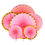 Thumbnail: Pink Party Fans Materials Round Paper Fans Golden Edges Pinwheel Decoration 6 pc