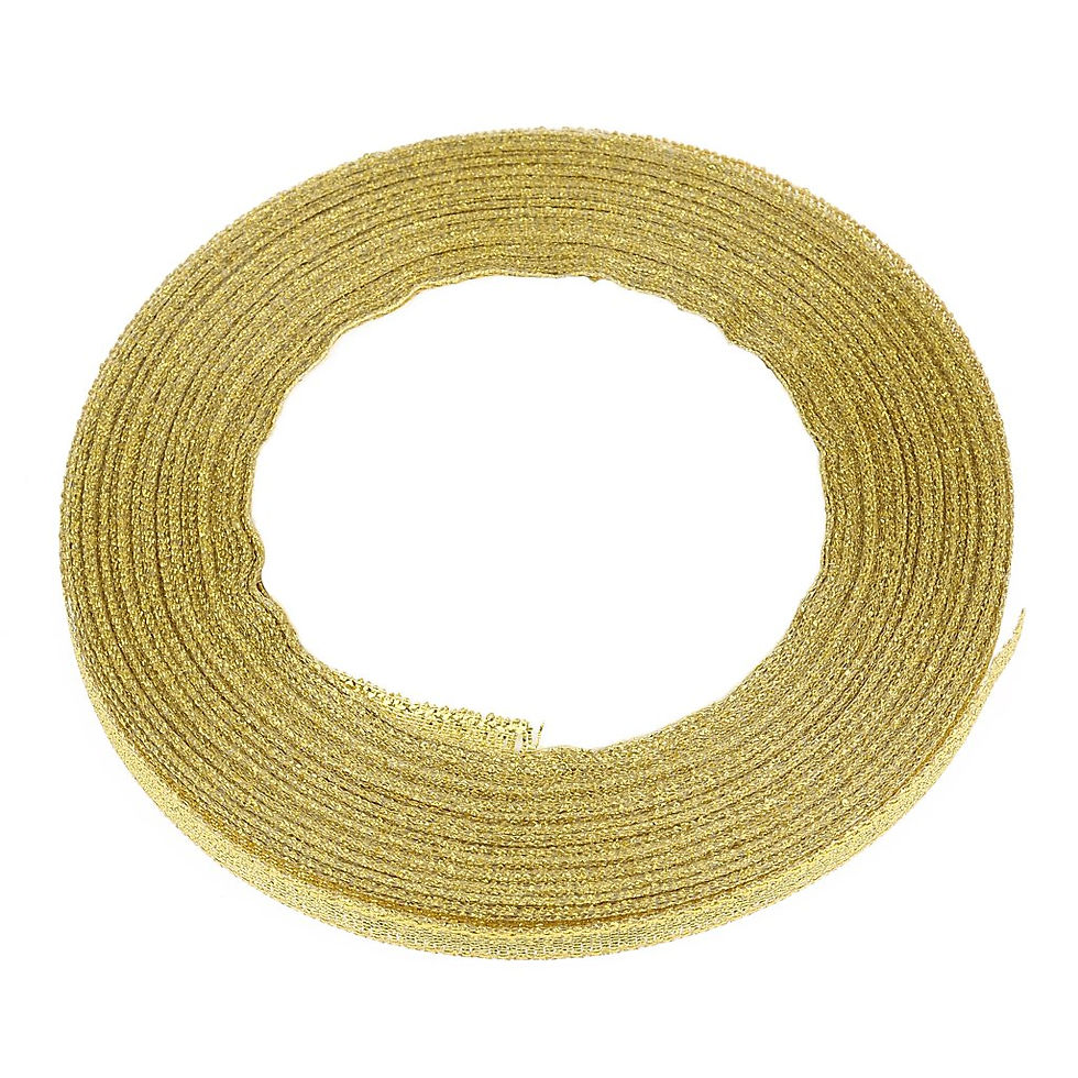 Thumbnail: Imported 25 Yards  Satin Fabric / Ribbon Wedding Bow Craft DIY 6 Mm-Gold