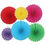 Thumbnail: Multicolor Party Fans Materials Round Paper Fans Pinwheel Decoration 6 pc