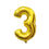 Thumbnail: Hippity Hop Numbers Foil Balloon 40' Inch 3 Number Pack of one Unit Gold
