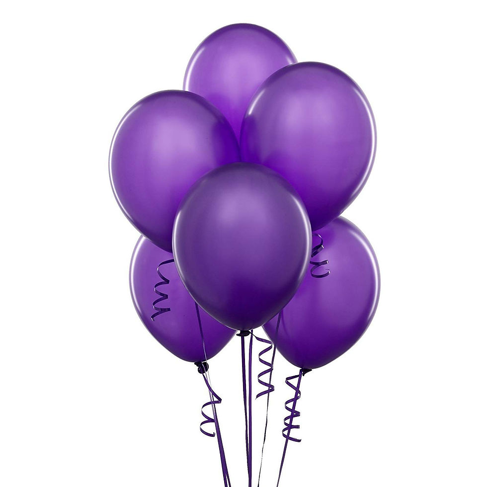 Metallic Plain Solid Colour Latex Balloons ( Purple ) - Pack Of 25