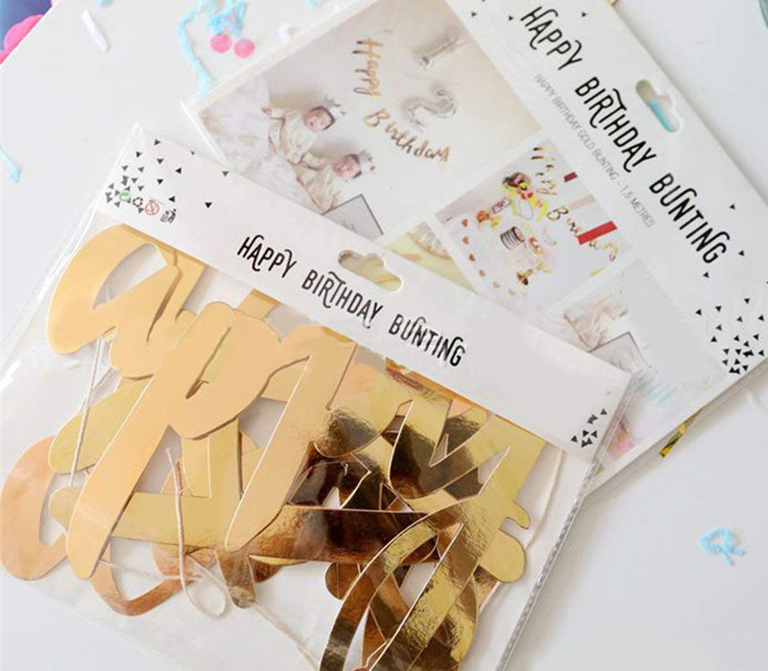 Thumbnail: Happy Birthday Banner/Birthday banner/50th (Golden / Gold)