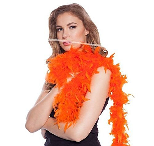Thumbnail: Fluffy Feather Boa/Scarf for All Type of Parties & Costume Orange