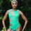 Thumbnail: Green Side Parts Cut-Out One-Piece Swimsuit