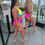 Thumbnail: Light Bright One Piece Backless Full Bottom Swimsuit