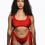 Thumbnail: Red Tassels Cut-Out Onekini Swimsuit