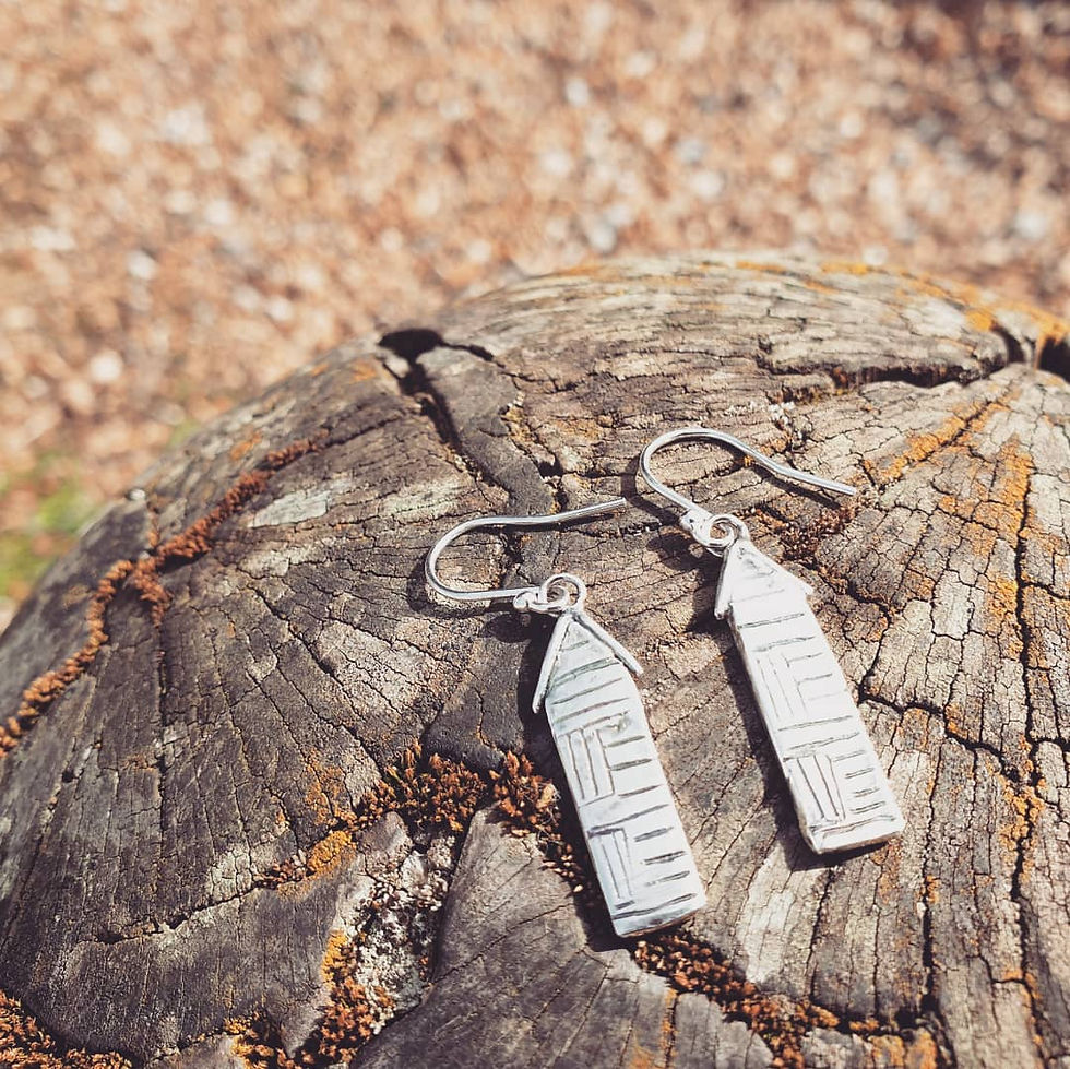 Thumbnail: Fishing Net Hut Drop Earrings