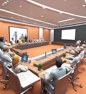 a seminar amongst professionals over web