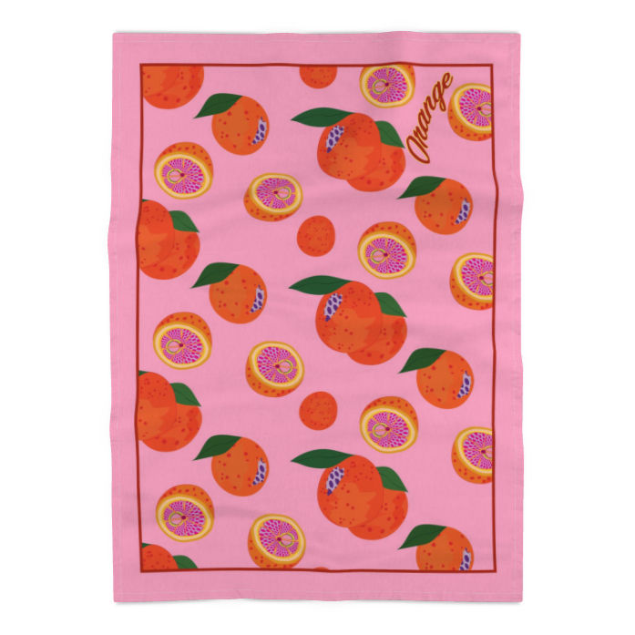 Orange Fruit Kitchen Tea Towel