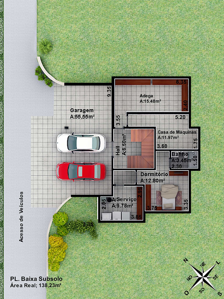 Casa Brusciana - Subsolo - Garagem