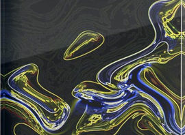 Deseo Azul 2 Contour, face mounted photo on a  6" x 6" acrylic block 1" thick
