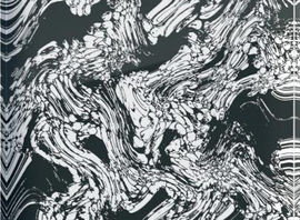 Galaxy Black White, face mounted photo on a  6" x 6" acrylic block 1" thick
