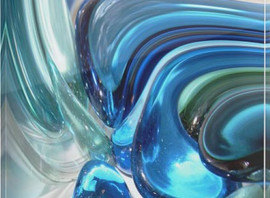 Blue 3-2, face mounted photo on a 6" x 6" acrylic block 1" thick