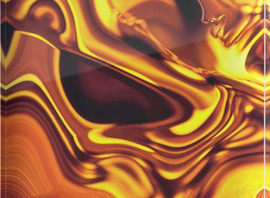 Alchemy Gold, a face mounted photo on a 6" x 6" acrylic block 1" thick