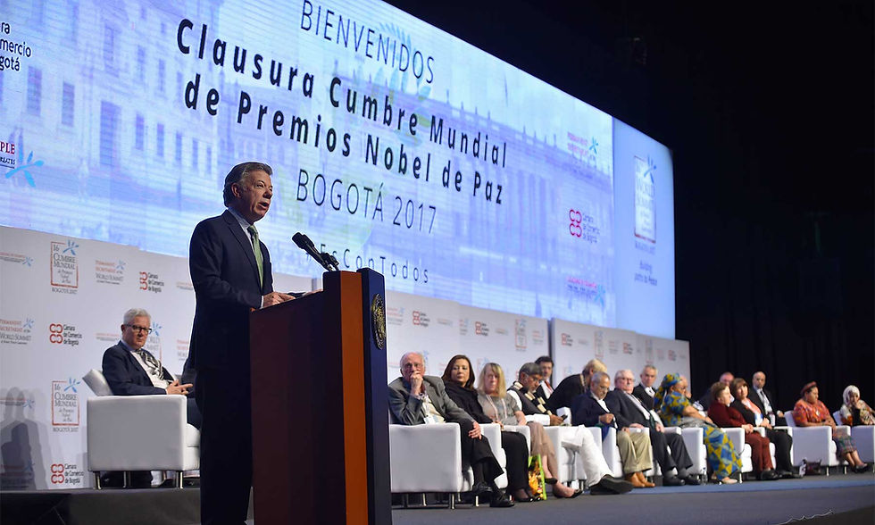 Clausura de la Cumbre Mundial de Premios Nobel. Foto: SIG.