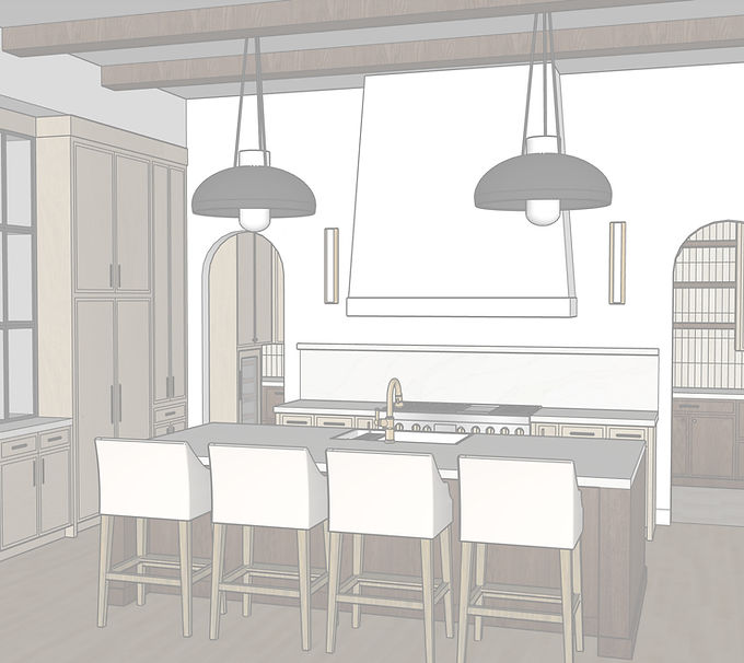 Contemporary Casa Vida Kitchen Rendering