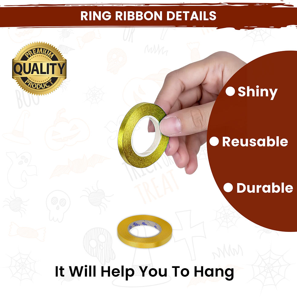 Thumbnail: Halloween Decoration Pack of 44 - 40pcs Blue Bunting Flags & 4pcs Ring Ribbons