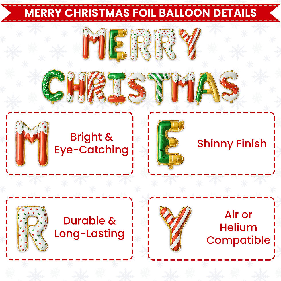 Thumbnail: Christmas Combo 123pcs Multi Foil Balloons Ribbon Arch Party Decoration