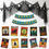 Thumbnail: Halloween Decoration Items Pack of 38 - Blue Banner, Black Net, Flags & Posters