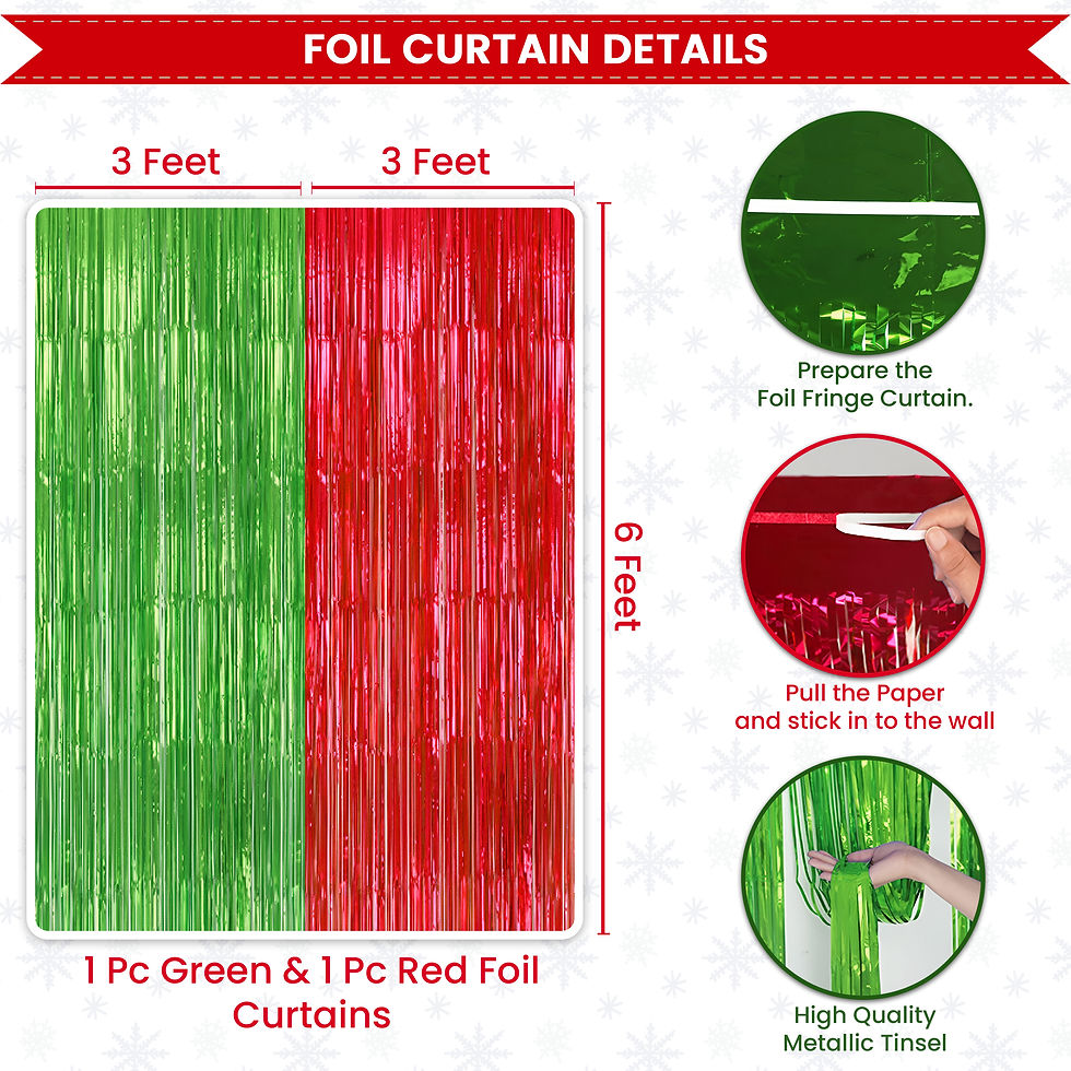 Thumbnail: Christmas Combo 125pcs Golden Foil Balloons Foil Curtains Arch Decor