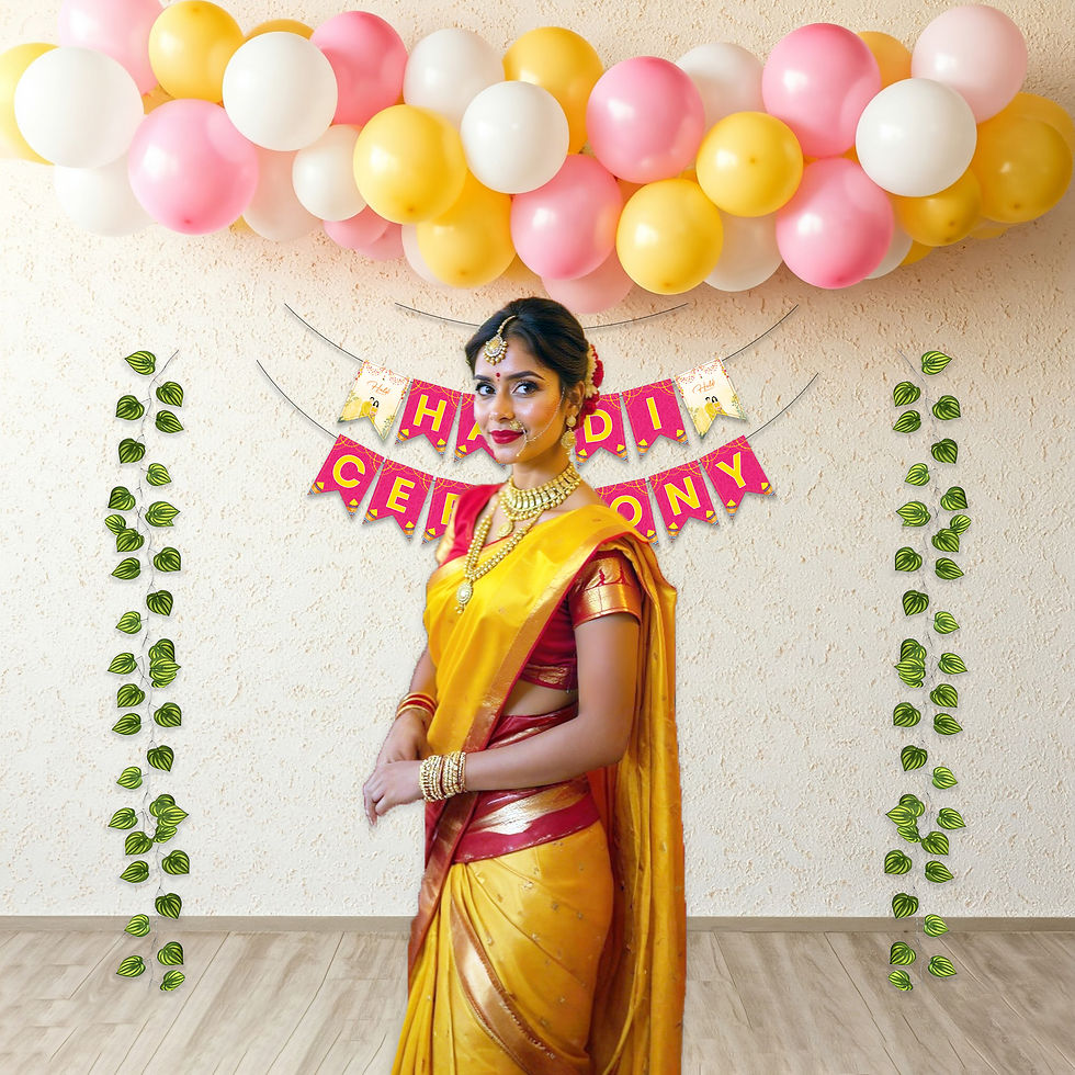 Thumbnail: 1iAM Haldi Ceremony Decoration Combo Pack - ( Set of 64 )