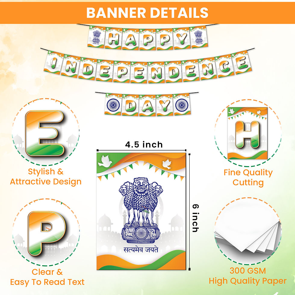 Thumbnail: Independence Day Decoration ForSchool, Collage, Shop| 15th August Combo |