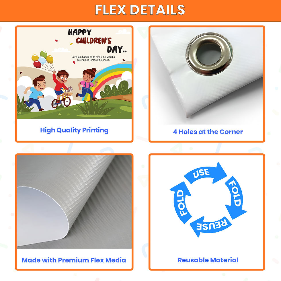 Thumbnail: Children's Day Decoration Flex 4x3ft - Multicolor Printed Flex Backdrop