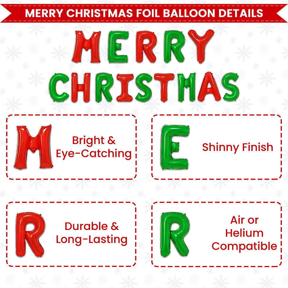 Thumbnail: Christmas Pack 68pcs Red Green Foil Balloons Snowman Foil Balloons Decor