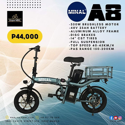 MINAL A8 full suspension foldable ebike | VIAJE MNL