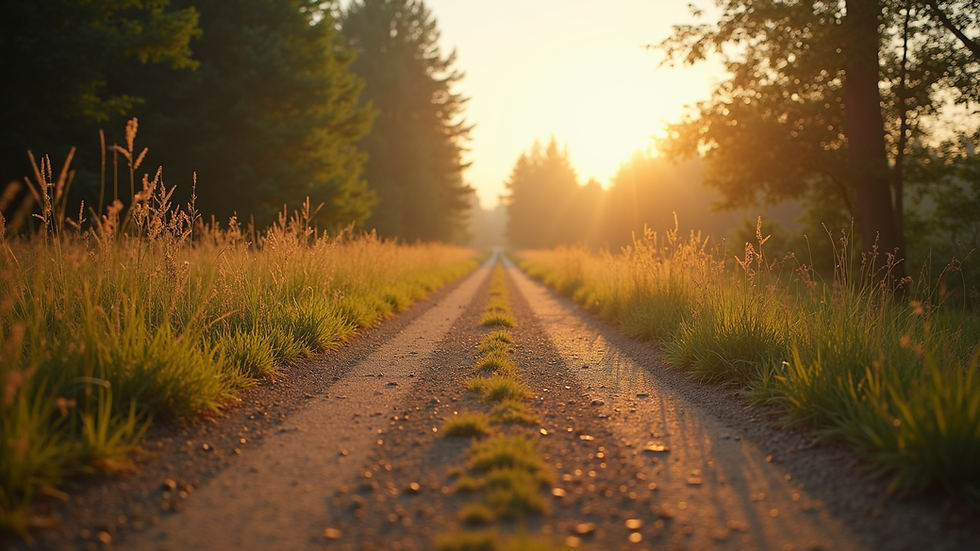 Eye-level view of a scenic trail perfect for running