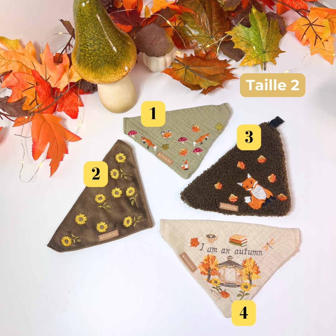 Bandana brodé taille 2 en stock
