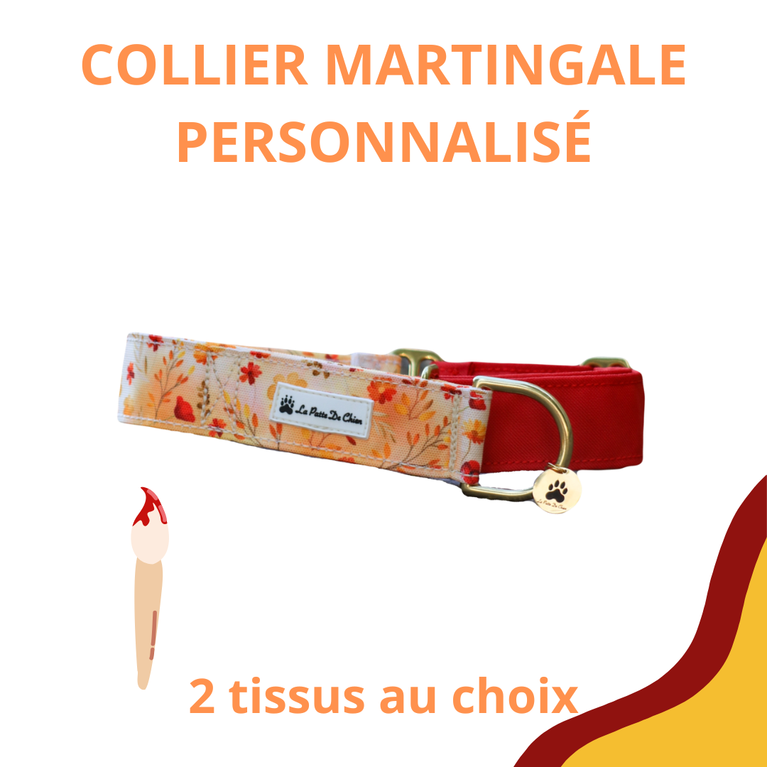 Collier martingale pour chien PERSONNALISÉ