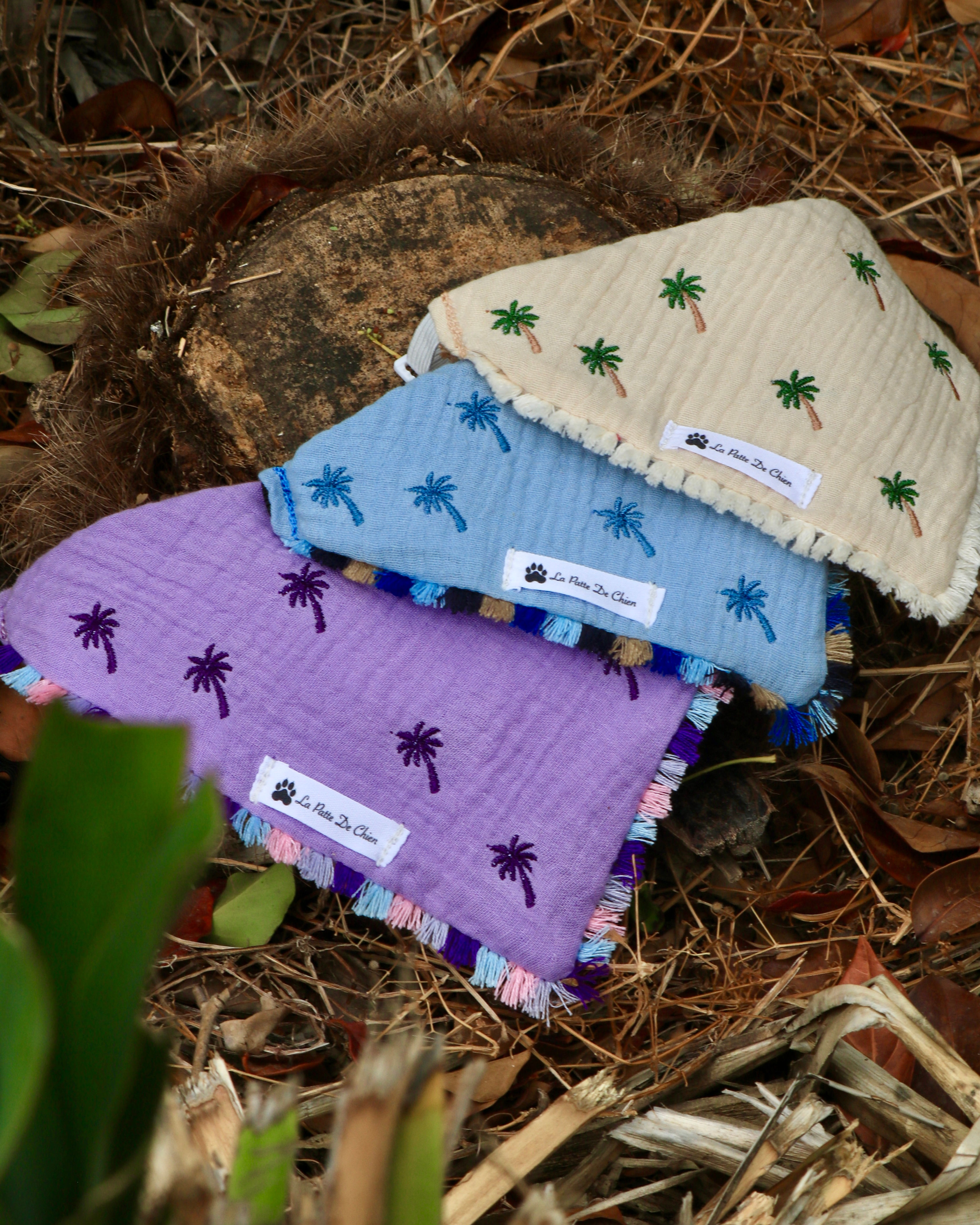 Bandanas pour chien broderie Palmier