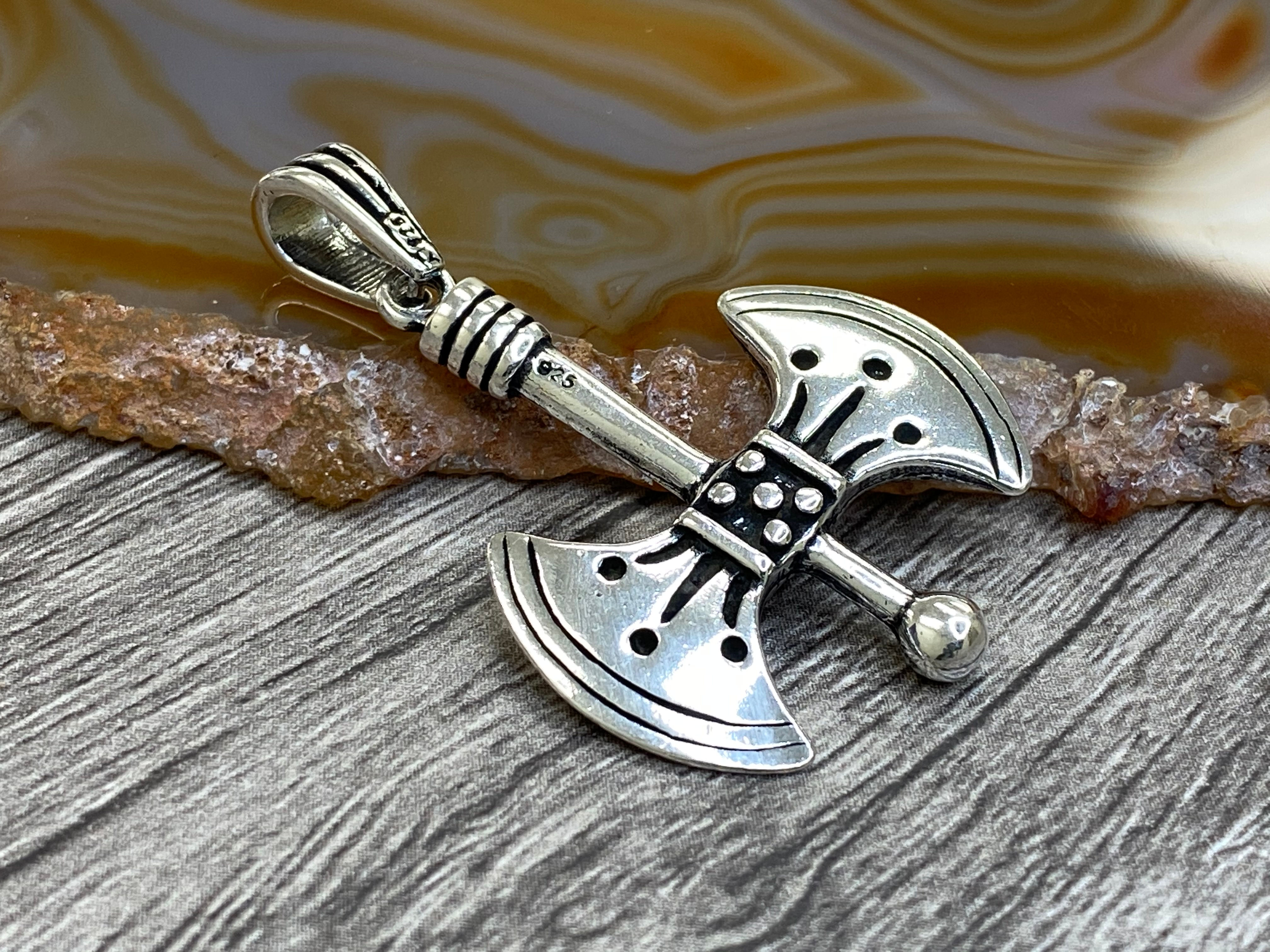 925k Sterling Silver Warrior Axe Charm
