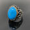 Thumbnail: Handmade 925k Sterling Silver Turquoise  Stone  Men's Ring