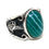 Thumbnail: Handmade 925k Sterling Silver Veiny Natural Agate (Aqeeq) Stone Men's Ring