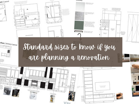 Standard sizes to know if you are planning a renovation