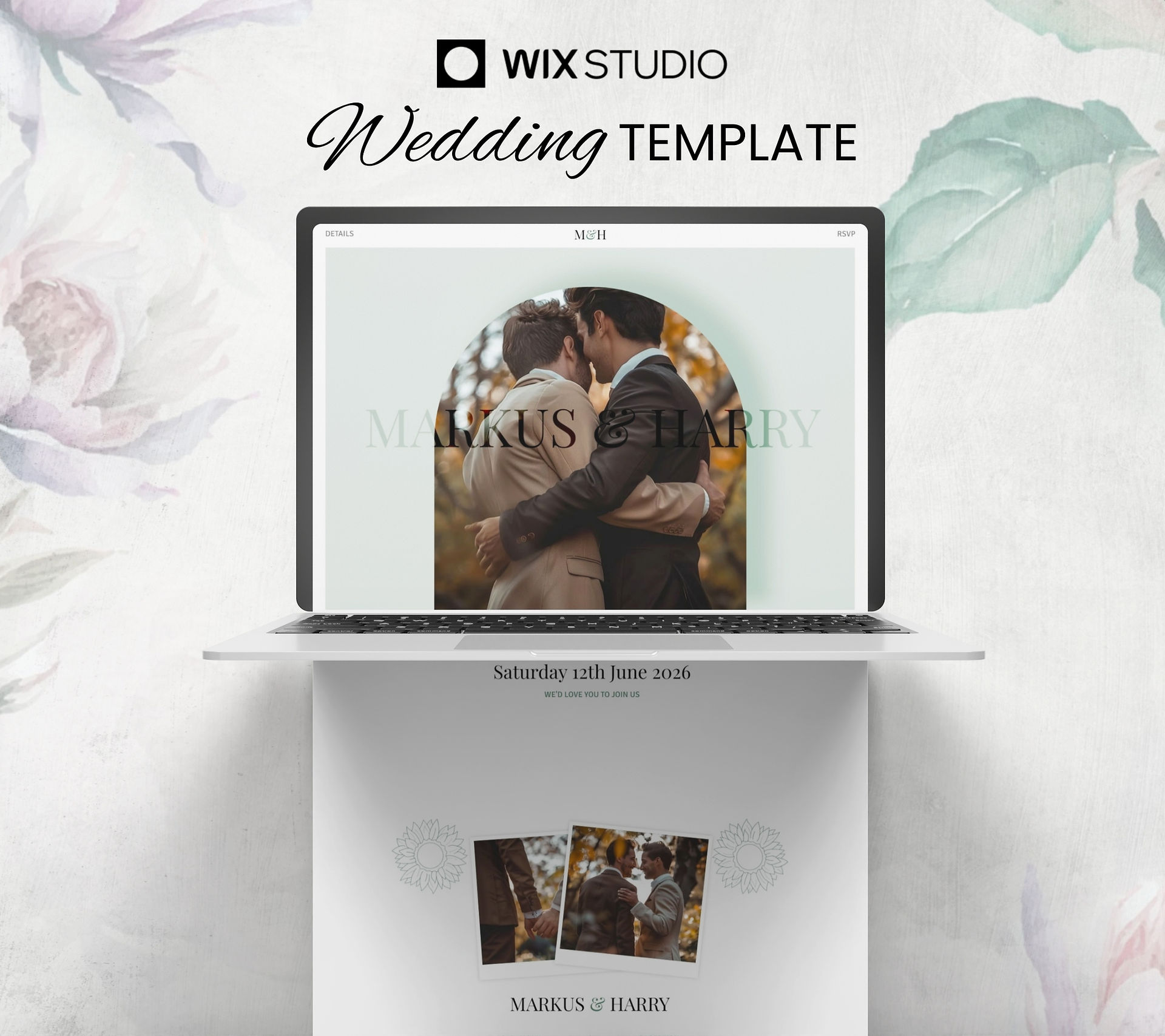 Free Wedding Website Template for Wix Studio