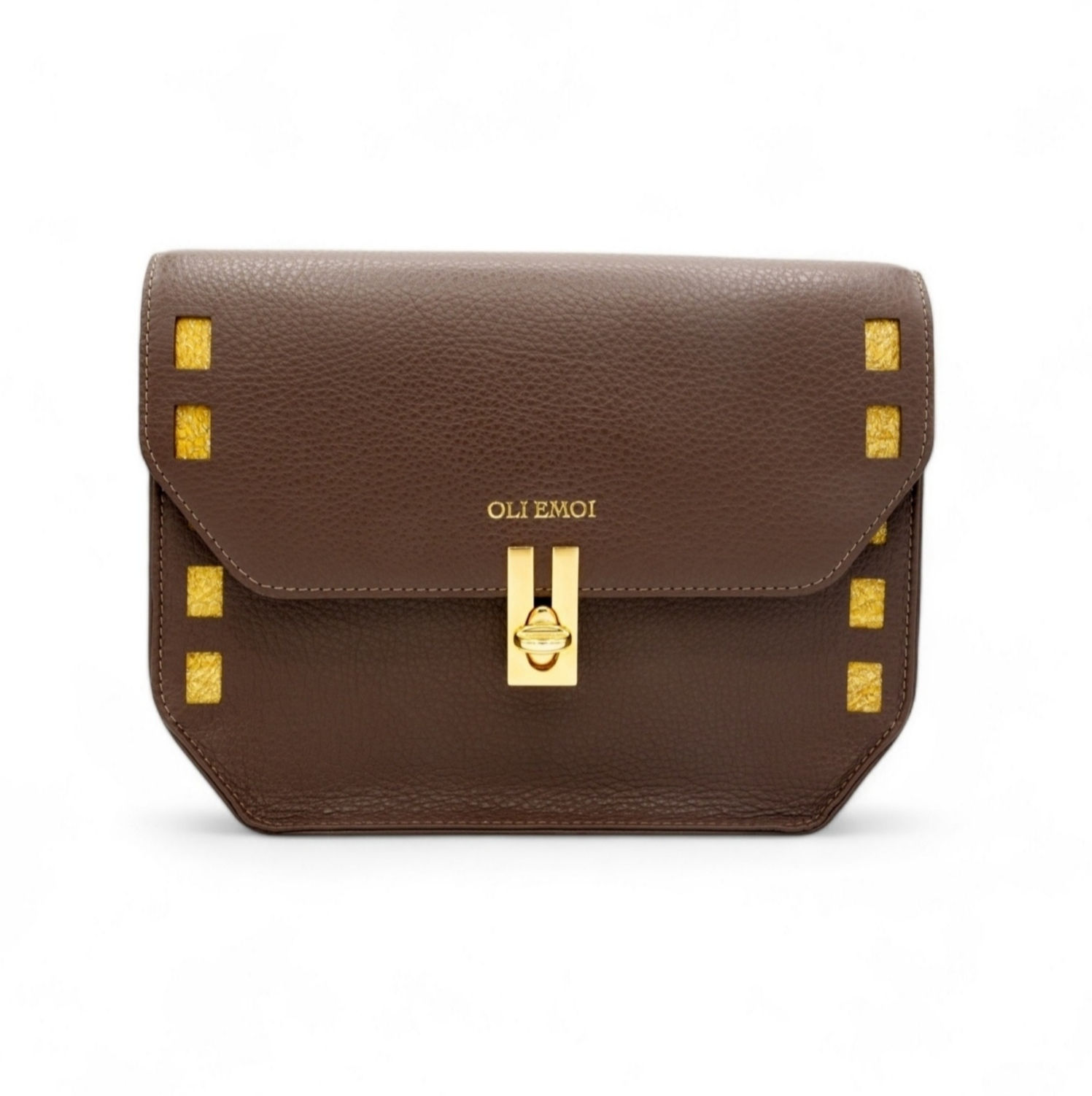 Sac à main made in France marron en cuir de vachette éco-conçu OLI EMOI