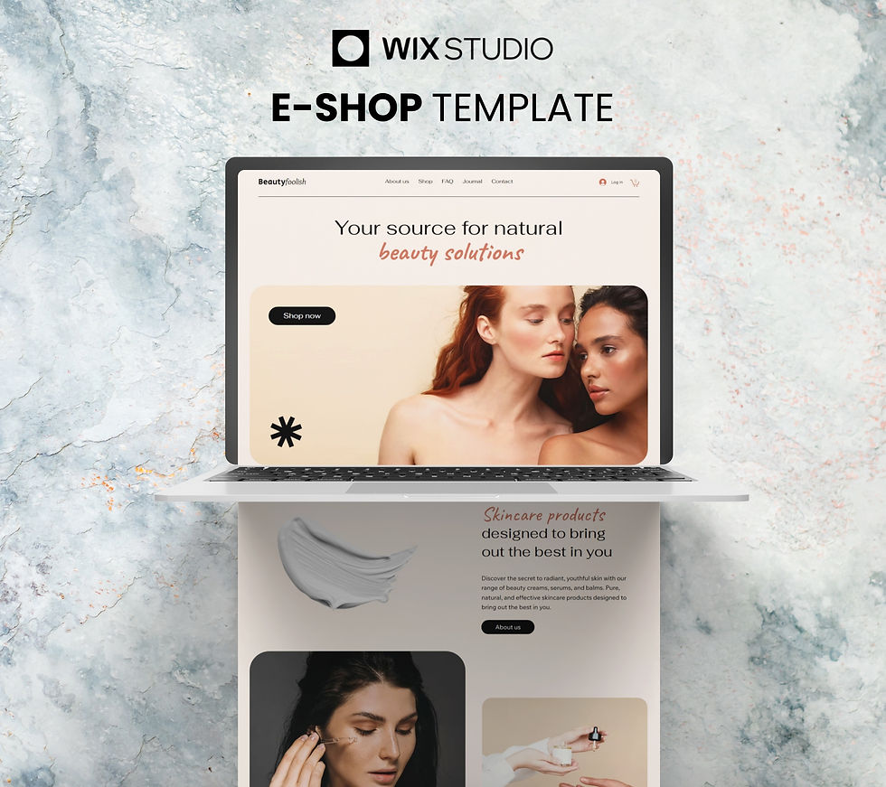 Template Wix Studio Boutique en ligne
