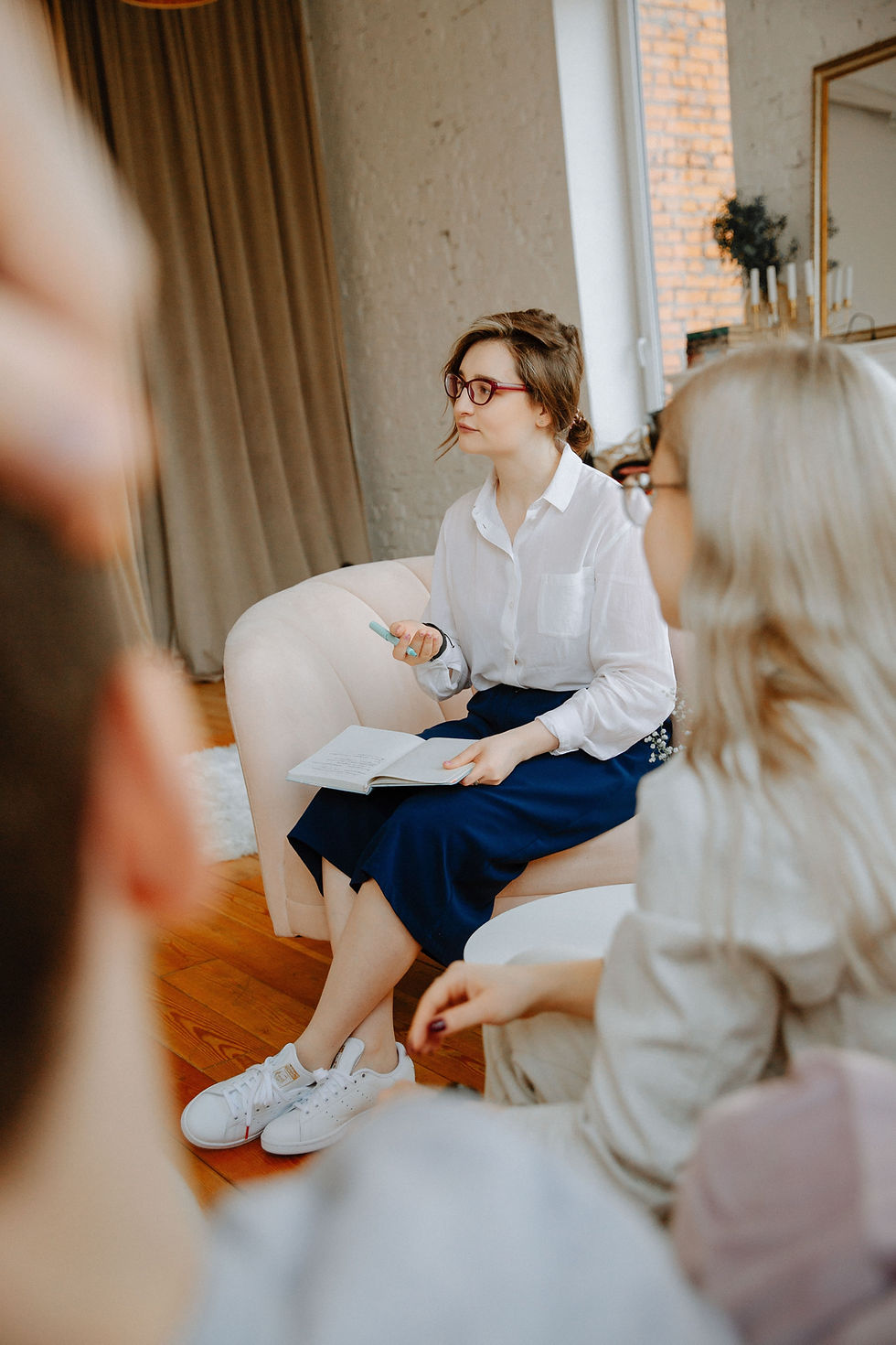 Séance de coaching en résidence avec une professionnelle.