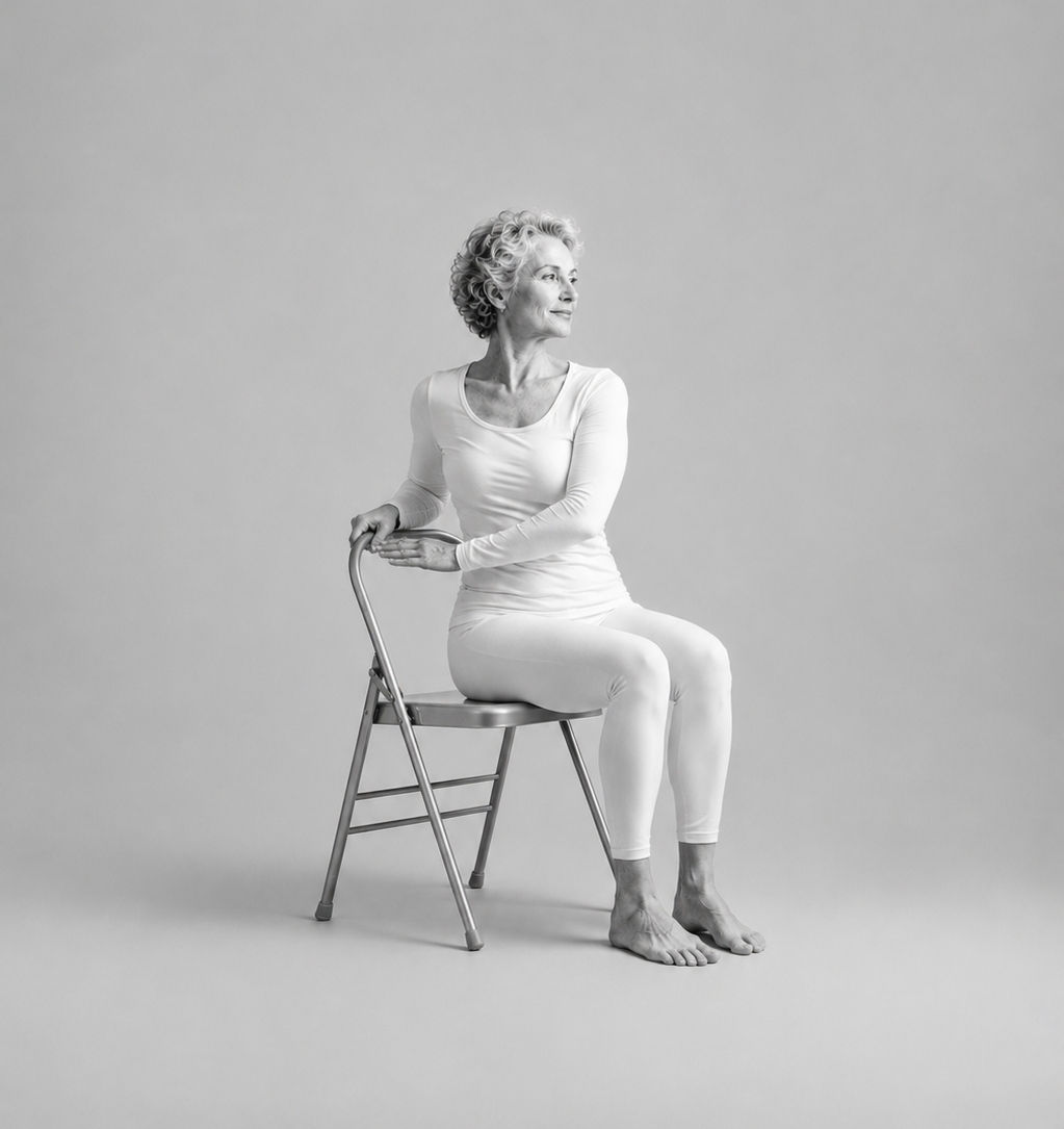 Cours de yoga sur chaise