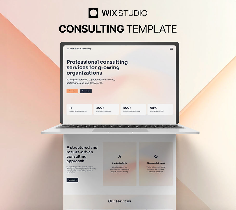Template Wix Studio Cabinet de Conseil / Consulting