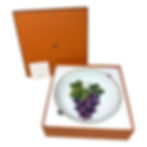 HERMES Kaorumi Purple Grape Small Porcelain Fruit Bowl
