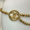 Thumbnail: CHANEL 93P Vintage Gold CC Logo Pendant Chain Belt